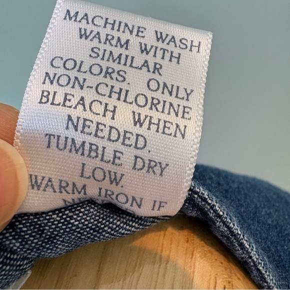 Vintage Denim Embroidered Grandmacore Hummingbird Maxi Dress Sz M - Picture 16 of 16